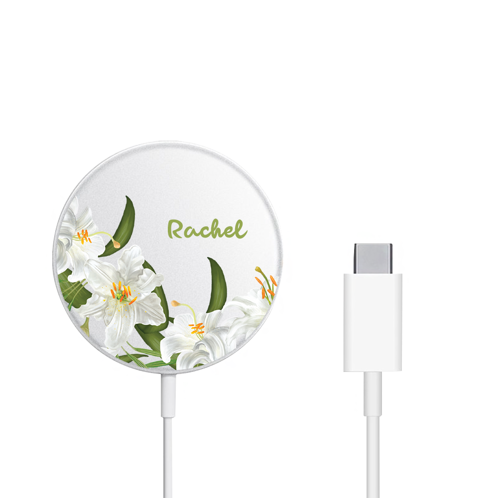 Magnetic Wireless Charger - May Lily of The Valley