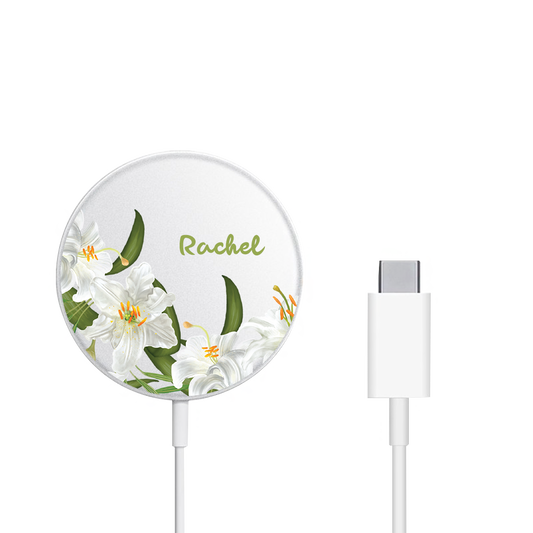 Magnetic Wireless Charger - May Lily of The Valley