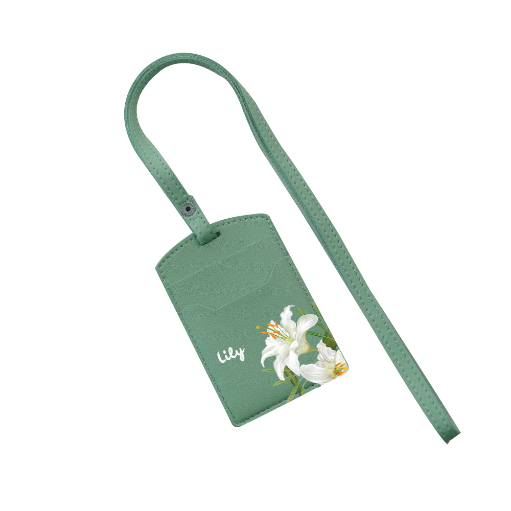 Vegan Leather Lanyard - May Lily of The Valley