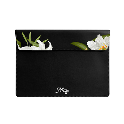 Vegan Leather Sleeve - May Lily of the Valley