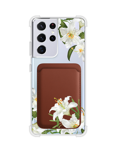 Android Magnetic Wallet Case - May Lily of the Valley