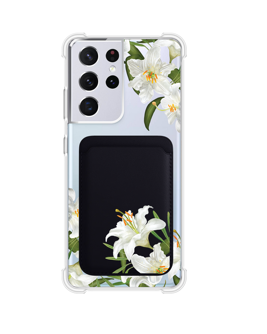 Android Magnetic Wallet Case - May Lily of the Valley