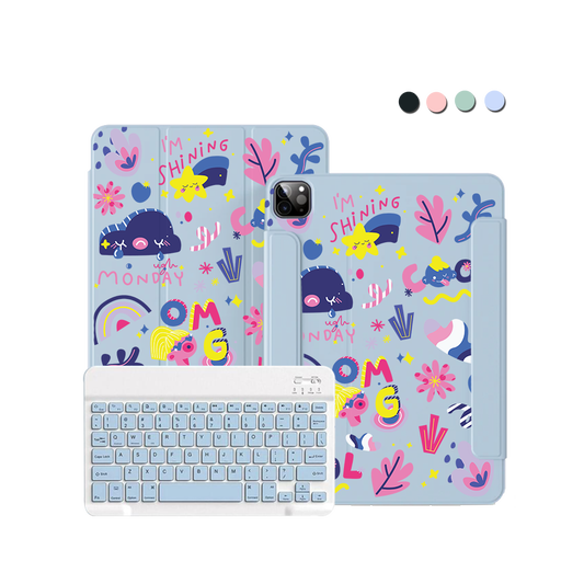 iPad / Android Tab Wireless Keyboard Flipcover - Monday My Day