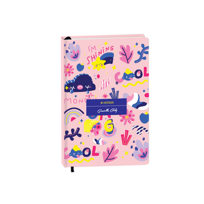 Hardcover Bookpaper Journal - Monday My Day (with Elastic Band & Bookmark)