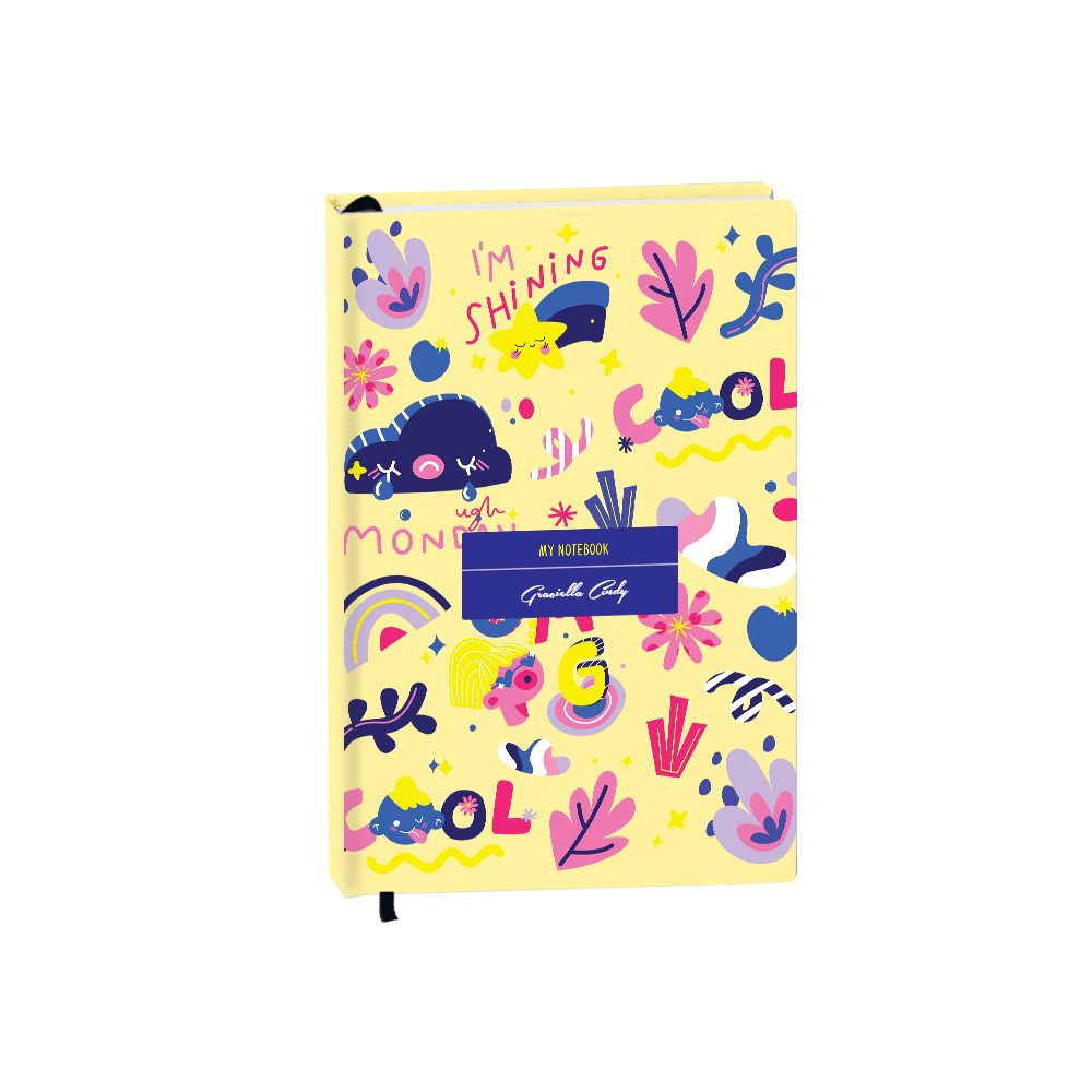 Hardcover Bookpaper Journal - Monday My Day (with Elastic Band & Bookmark)