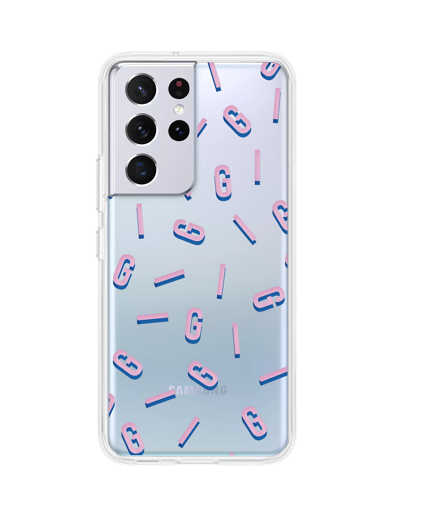 Android Rearguard Hybrid Case - CUSTOM MONOGRAM Cotton Candy