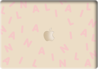 Macbook Snap Case - CUSTOM MONOGRAM 2.0 Rosewater