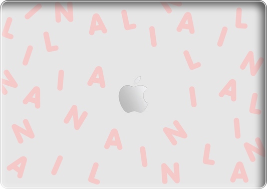 Macbook Snap Case - CUSTOM MONOGRAM 2.0 Rosewater