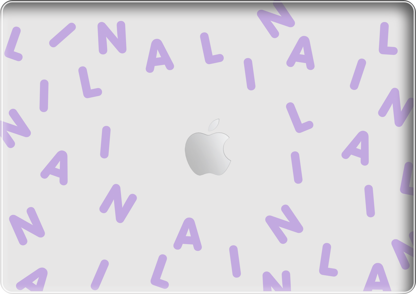 Macbook Snap Case - CUSTOM MONOGRAM 2.0 Lilac