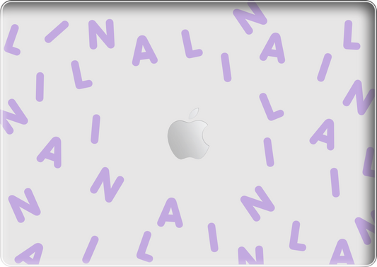 Macbook Snap Case - CUSTOM MONOGRAM 2.0 Lilac
