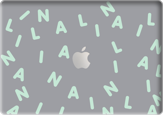 Macbook Snap Case - CUSTOM MONOGRAM 2.0 Tosca