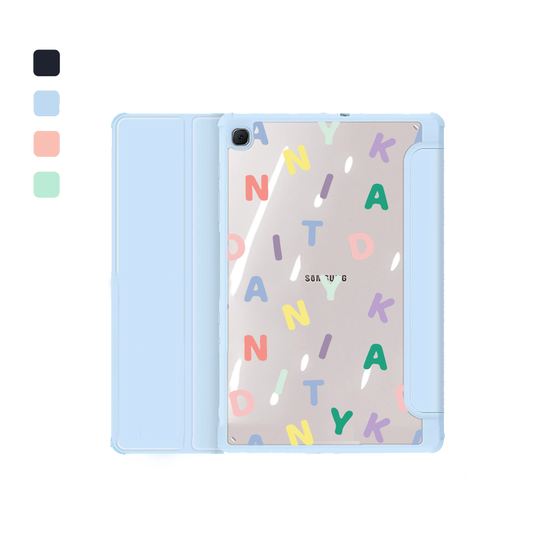 Android Tab Acrylic Flipcover - Custom Monogram 2.0 Rainbow