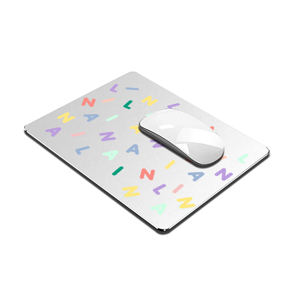 Metal Aluminum Mousepad - CUSTOM Monogram 2.0 Rainbow