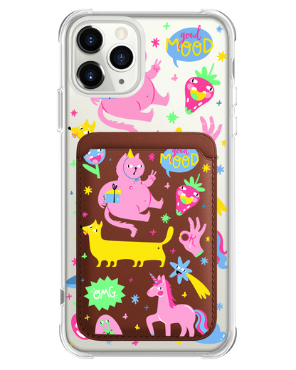 iPhone Magnetic Wallet Case - Monster Say Good Mood
