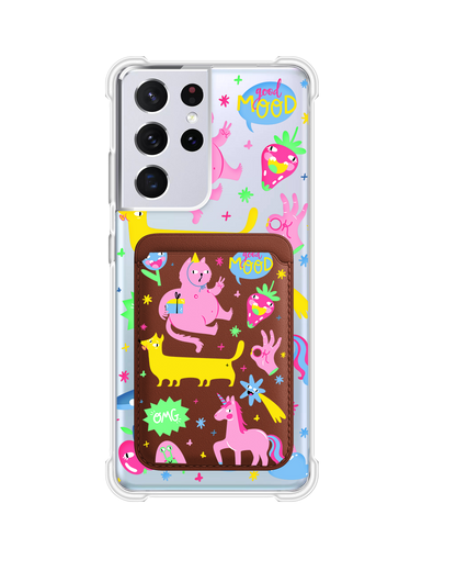 Android Magnetic Wallet Case - Monster Say Good Mood