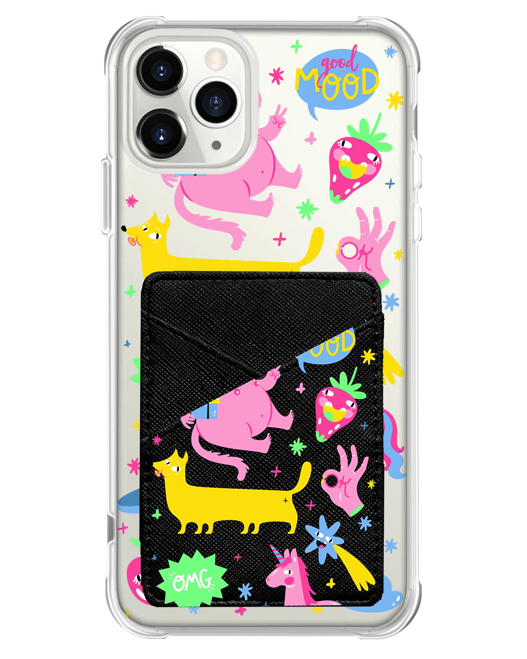 iPhone Phone Wallet Case - Monster Say Good Mood