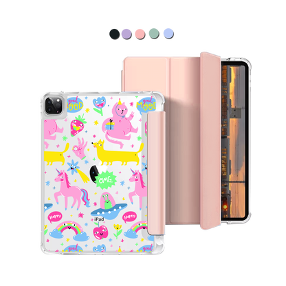 iPad Macaron Flip Cover - Monster Say Good Mood