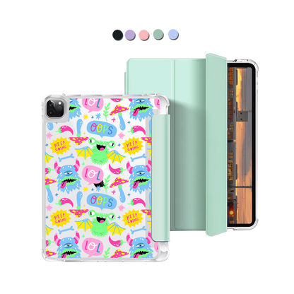 iPad Macaron Flip Cover - Monster Say Keep Going