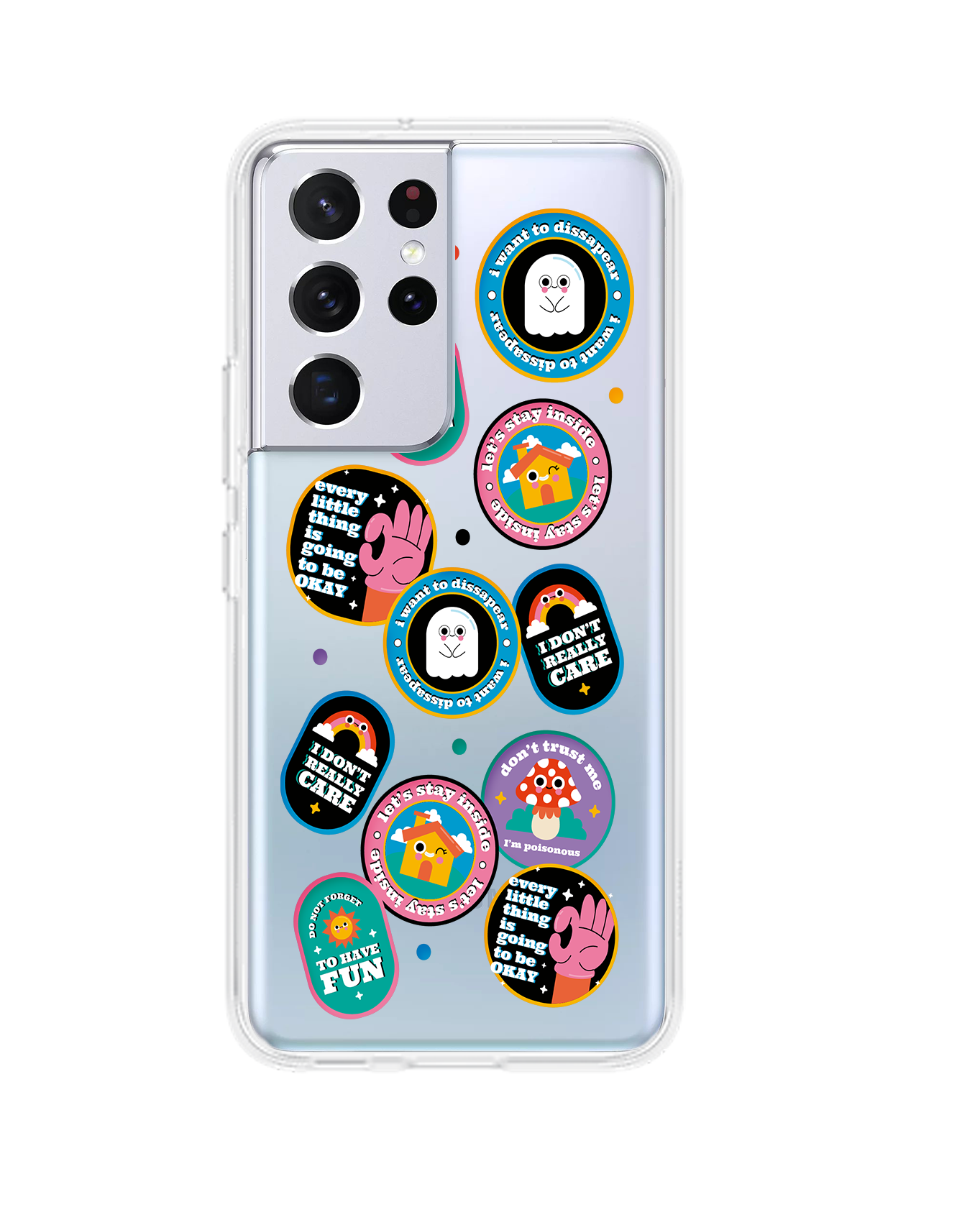 Android Rearguard Hybrid Case - Monster Sticker Pack