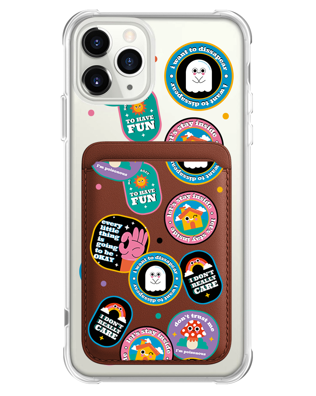 iPhone Magnetic Wallet Case - Monster Sticker Pack