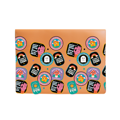 Vegan Leather Sleeve - Monster Sticker Pack