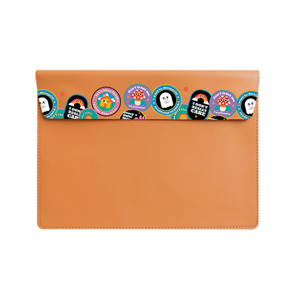 Vegan Leather Sleeve - Monster Sticker Pack