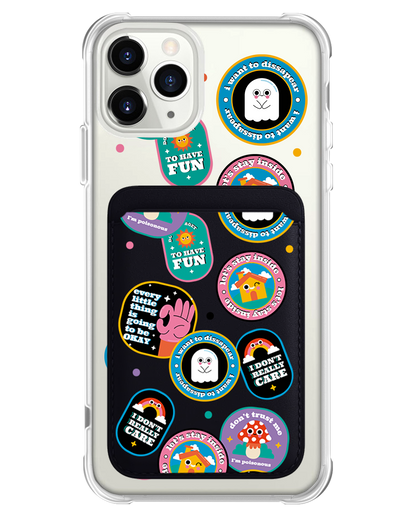 iPhone Magnetic Wallet Case - Monster Sticker Pack