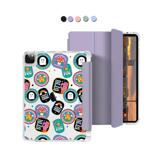 iPad Macaron Flip Cover - Monster Sticker Pack