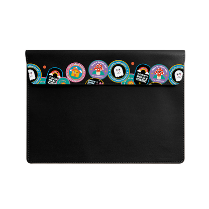 Vegan Leather Sleeve - Monster Sticker Pack