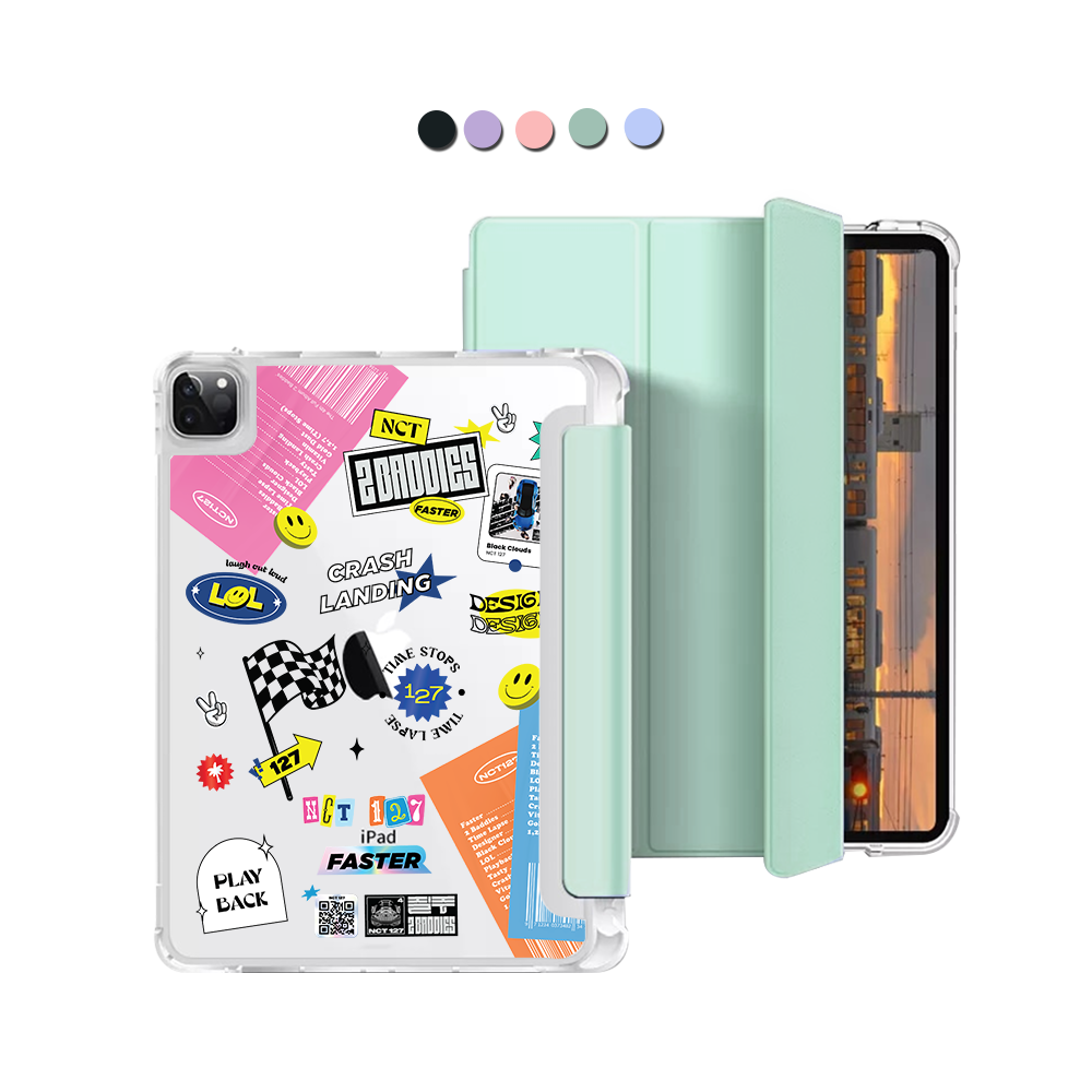 iPad Macaron Flip Cover - NCT127 Sticker Pack