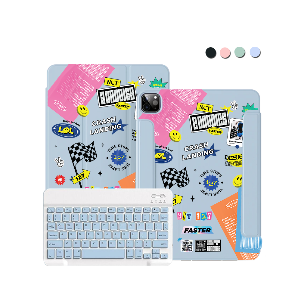 iPad / Android Tab Wireless Keyboard Flipcover - NCT 127 Sticker Pack