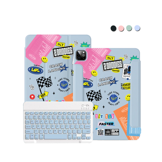 iPad / Android Tab Wireless Keyboard Flipcover - NCT 127 Sticker Pack