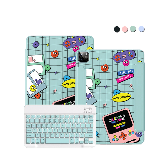 iPad / Android Tab Wireless Keyboard Flipcover - NCT Glitch Mode