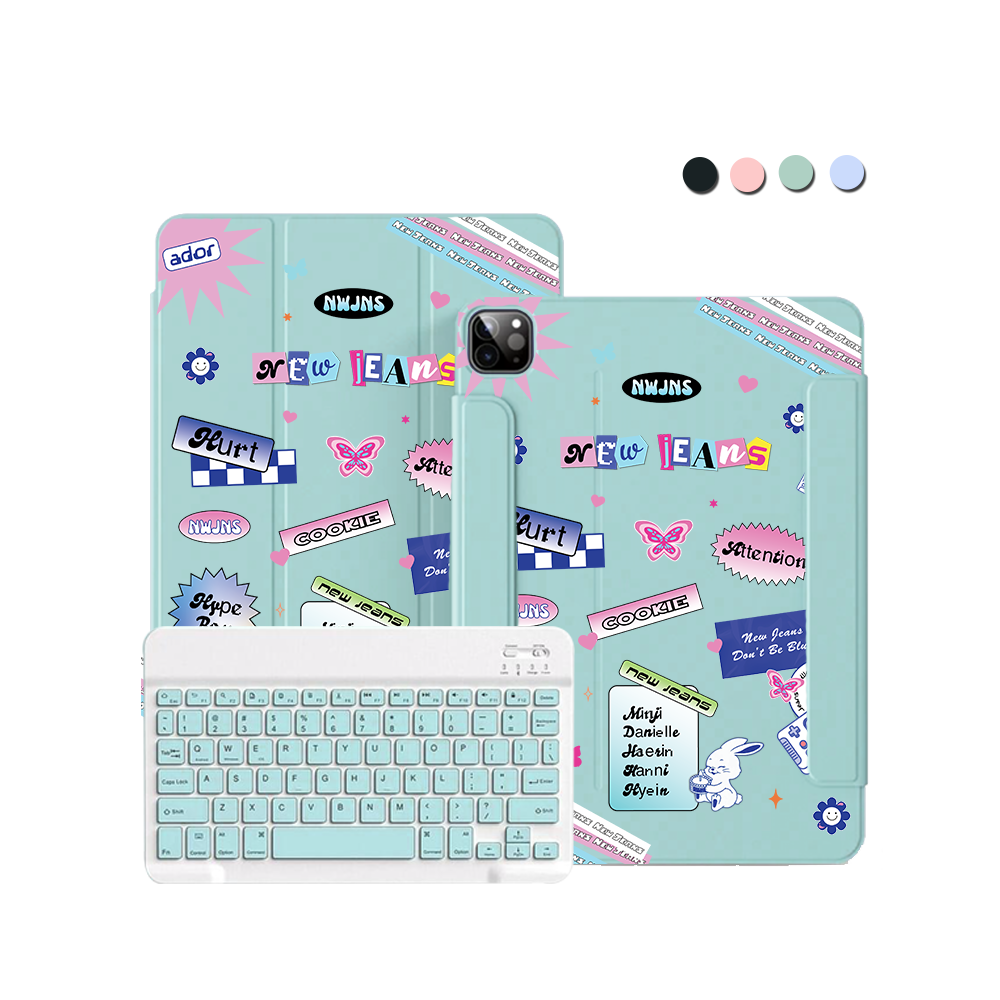 Tablet Keypad Sticker iPad / Android Tab Wireless Keyboard Flipcover - New Jeans Sticker ...