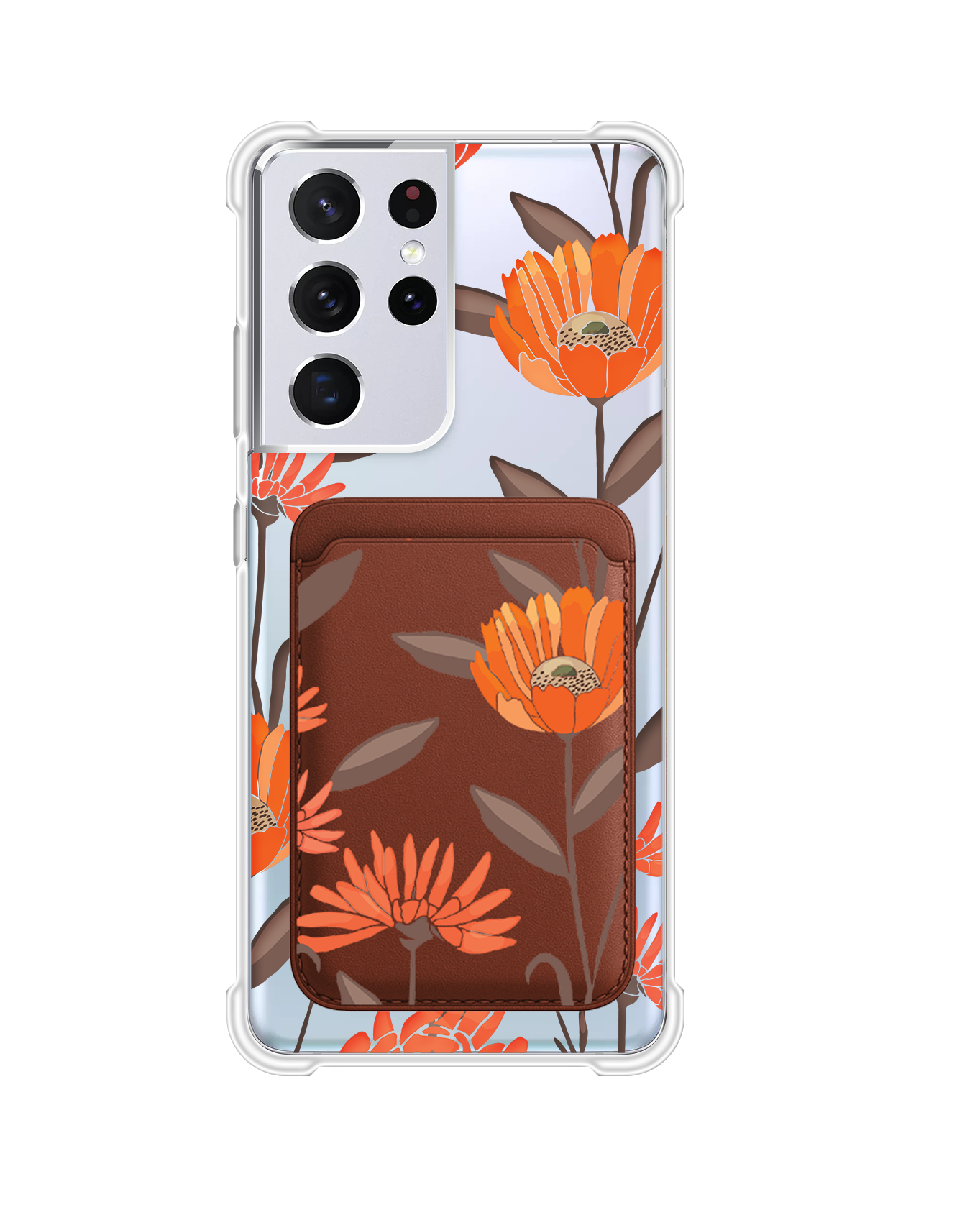 Android Magnetic Wallet Case - November Marigold