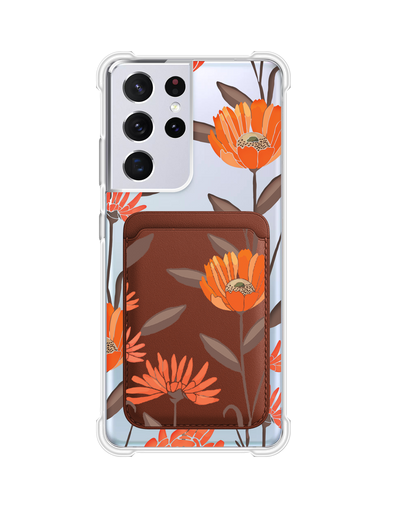 Android Magnetic Wallet Case - November Marigold