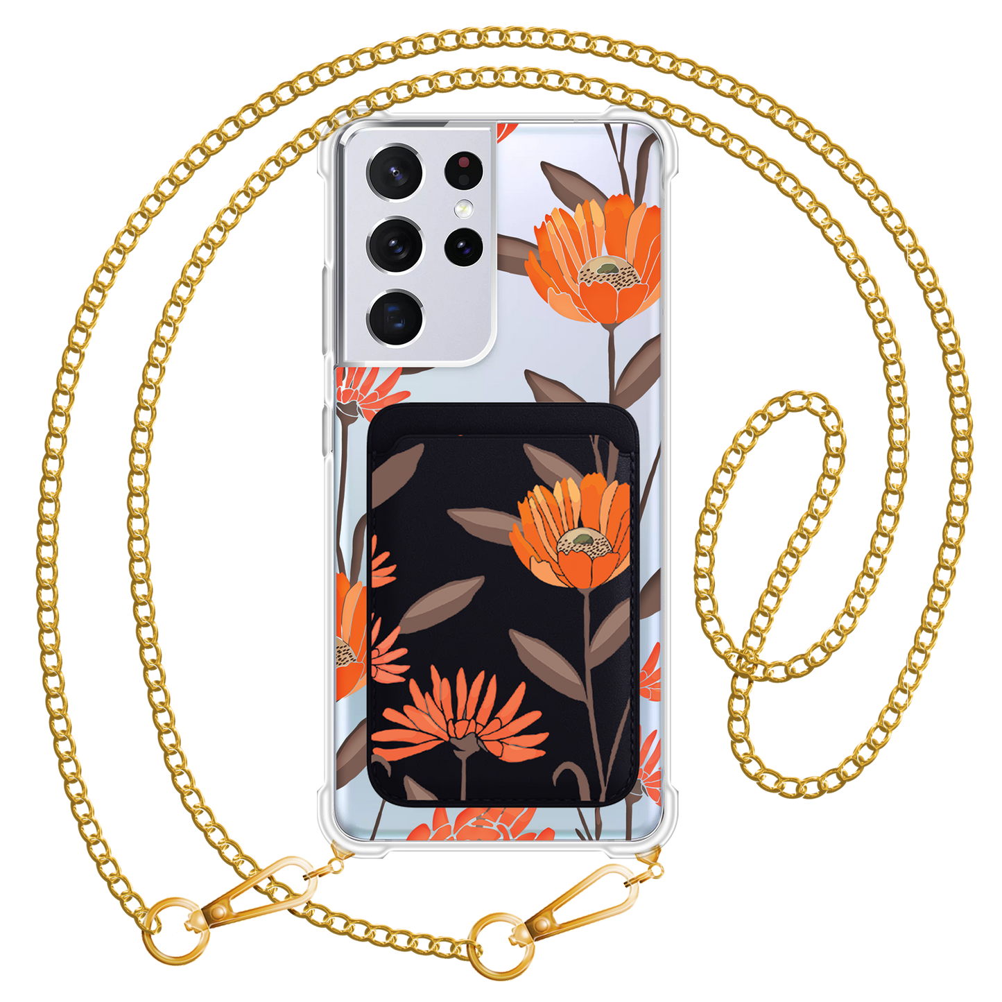 Android Magnetic Wallet Case - November Marigold