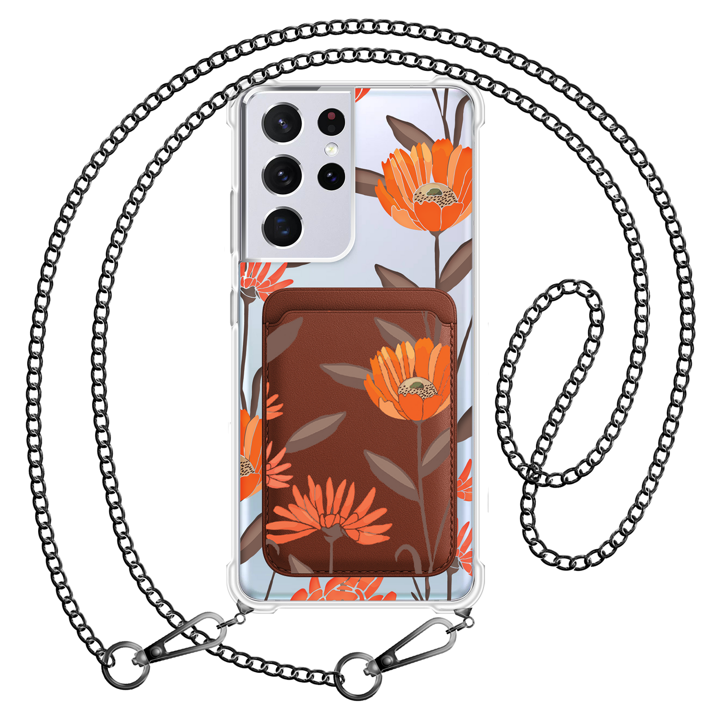 Android Magnetic Wallet Case - November Marigold