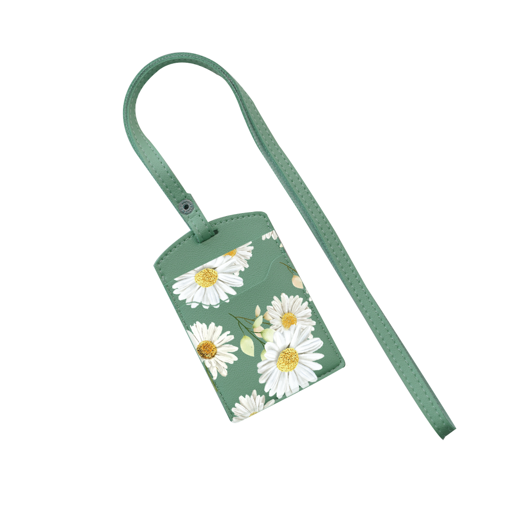 Vegan Leather Lanyard - October Chrysanthemum