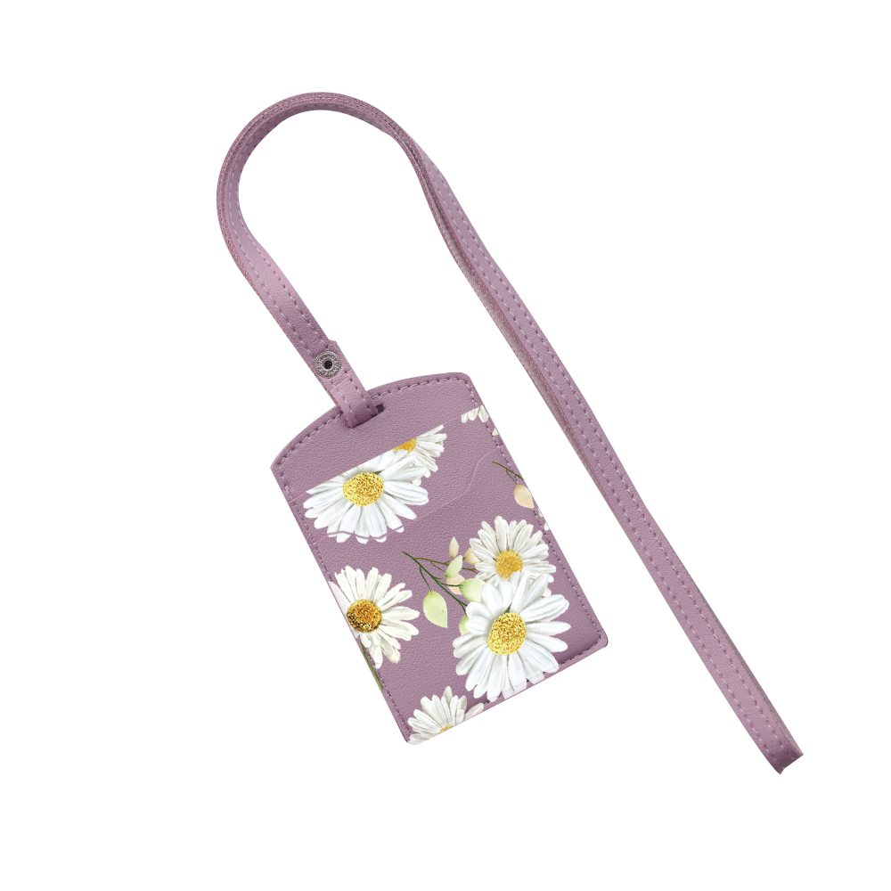 Vegan Leather Lanyard - October Chrysanthemum