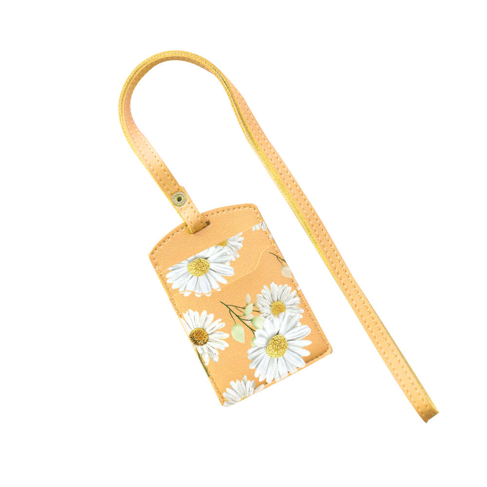 Vegan Leather Lanyard - October Chrysanthemum