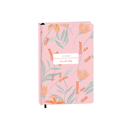 Hardcover Bookpaper Journal - Odolette (with Elastic Band & Bookmark)