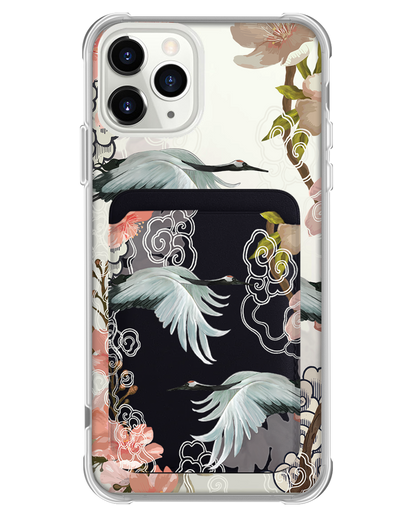 iPhone Magnetic Wallet Case - Oil Painting Birds