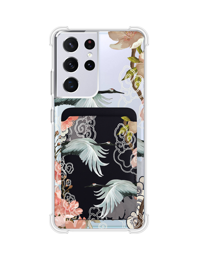 Android Magnetic Wallet Case - Oil Painting Birds