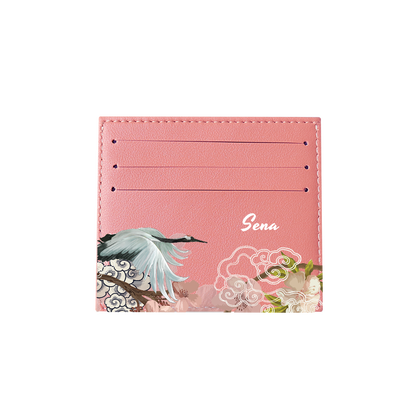 6 Slots Card Holder - Oil Painting Birds