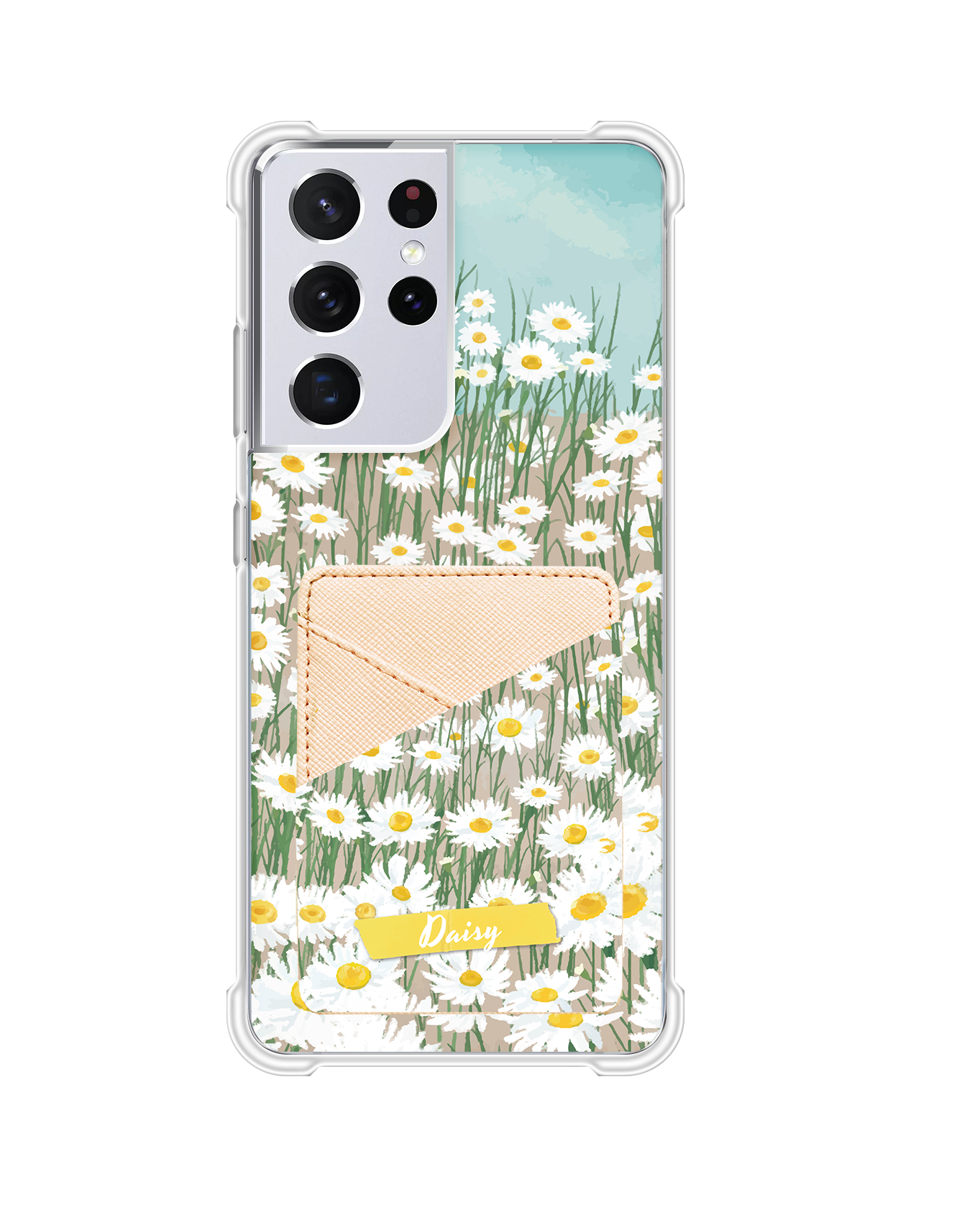 Android Phone Wallet Case - Oil Painting Daisy