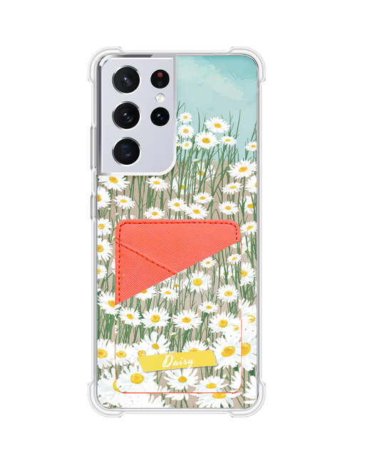 Android Phone Wallet Case - Oil Painting Daisy