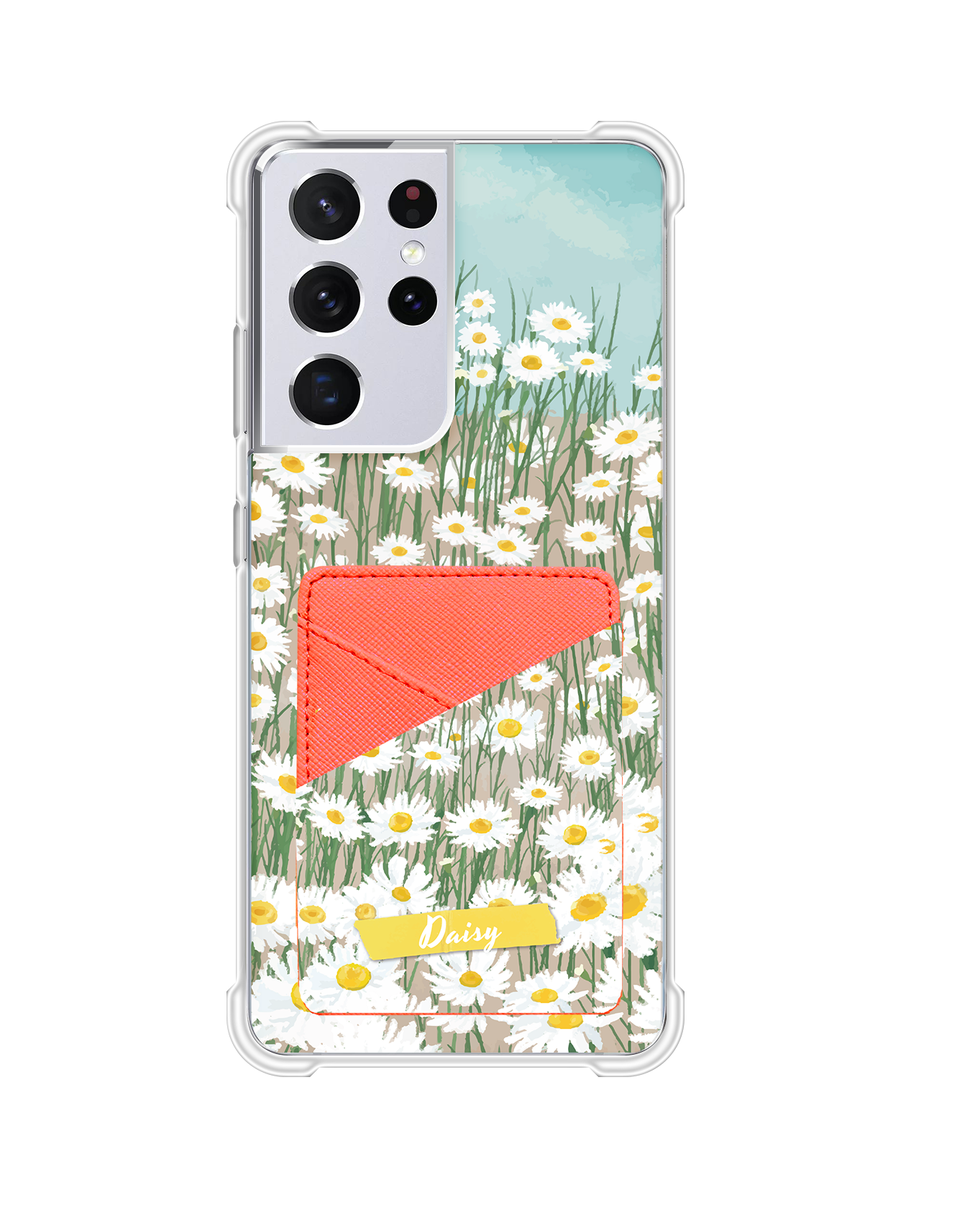 Android Phone Wallet Case - Oil Painting Daisy