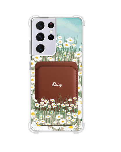 Android Magnetic Wallet Case - Oil Painting Daisy