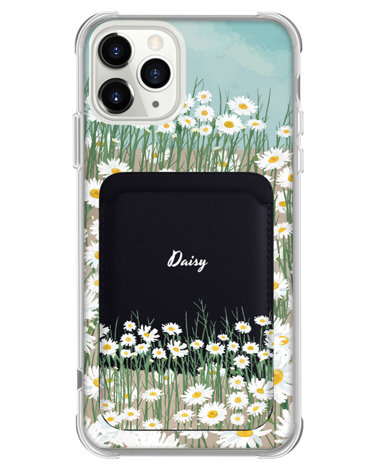 iPhone Magnetic Wallet Case - Oil Painting Daisy